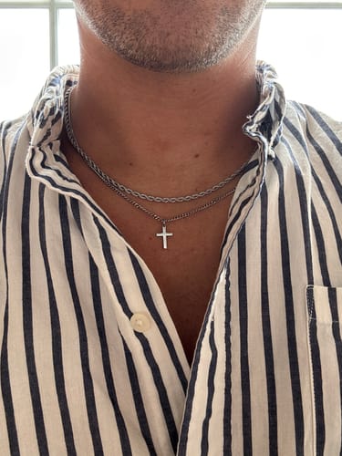 Customer photo review of ROPE CHAIN 3MM | Silver