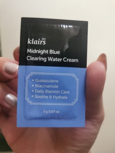 Customer photo review of Midnight Blue Clearing Water Cream