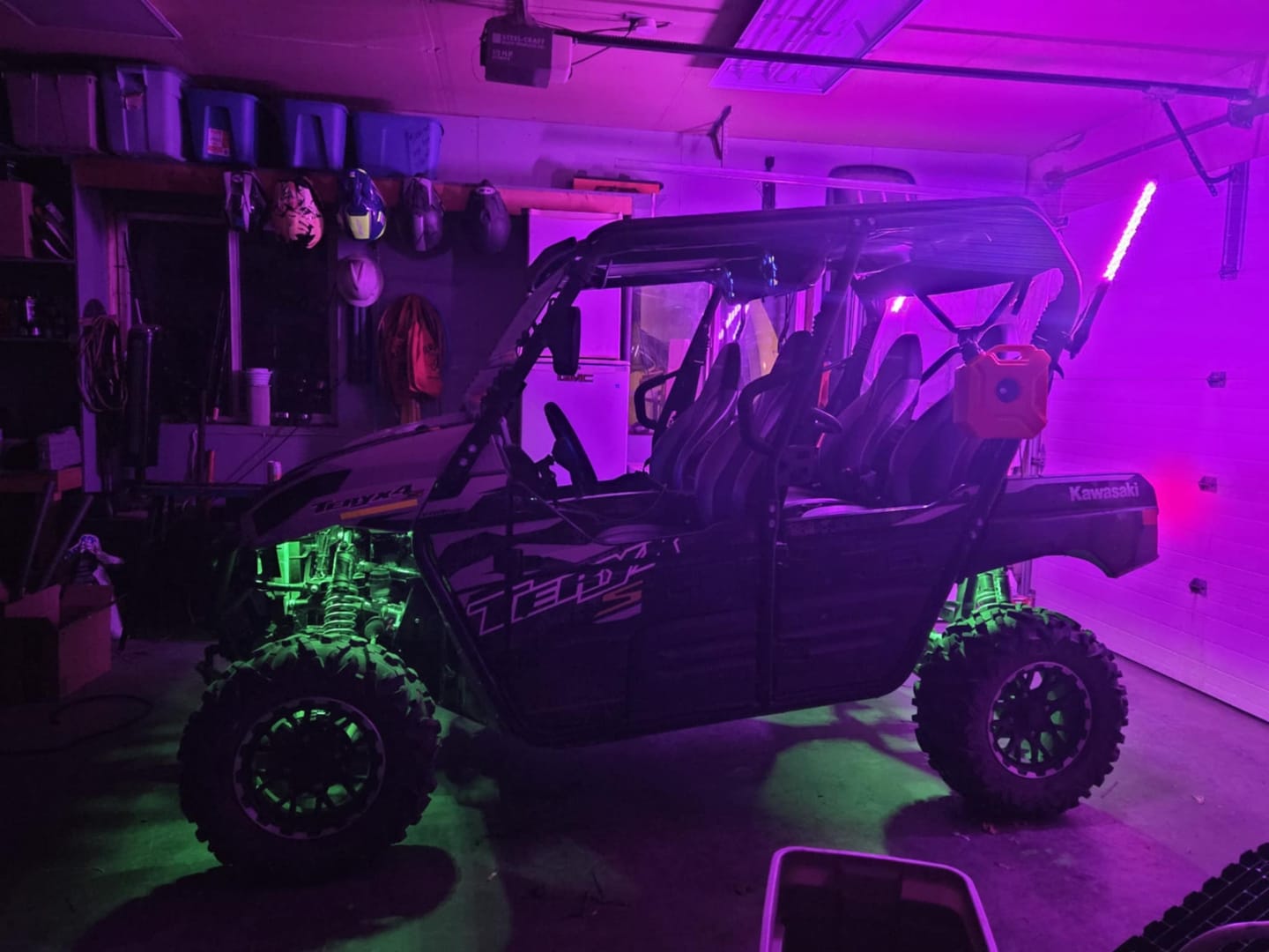 Customer photo review of Universal 8 Pods RGB Rock Light Kit for UTV ATV Jeep Truck SUV Car