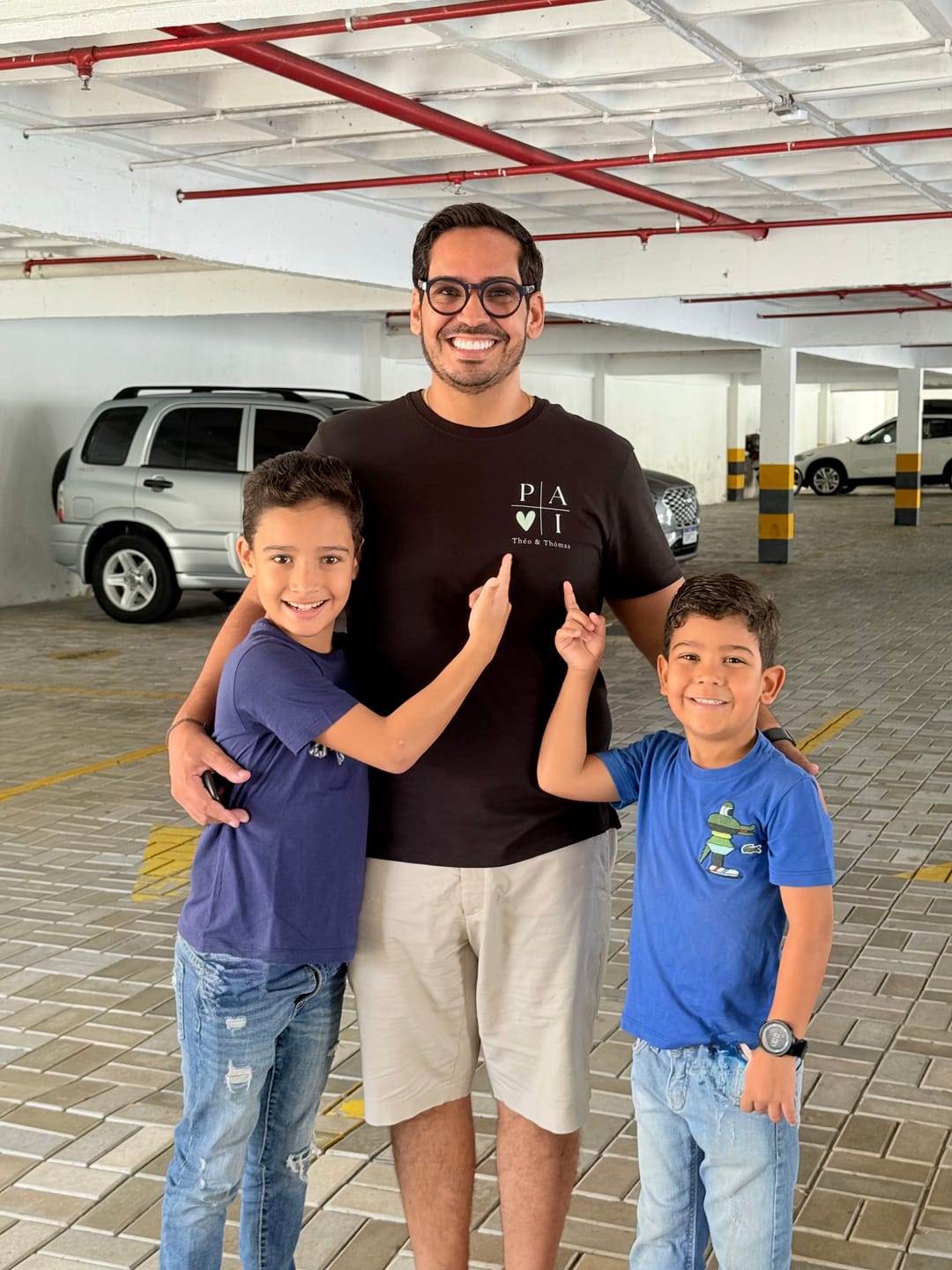 Customer photo review of Camiseta Personalizada PAI MINIMALISTA - Algodão Peruano