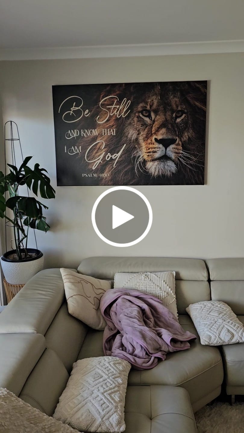 Customer video review of Be Still And Know That I Am God, Lion Of Judah, Christian Wall Art Canvas