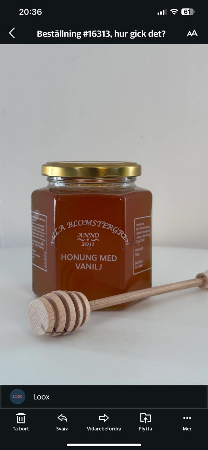 Customer photo review of Honung med Vanilj