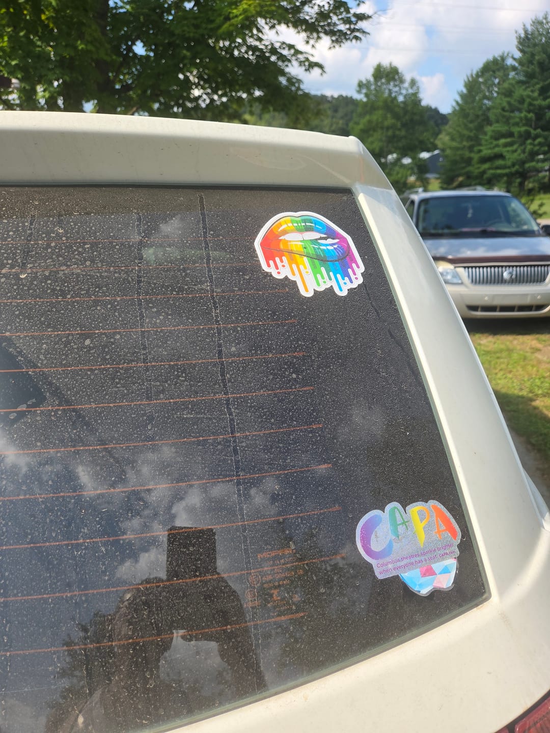 Customer photo review of Rainbow Lips Decal