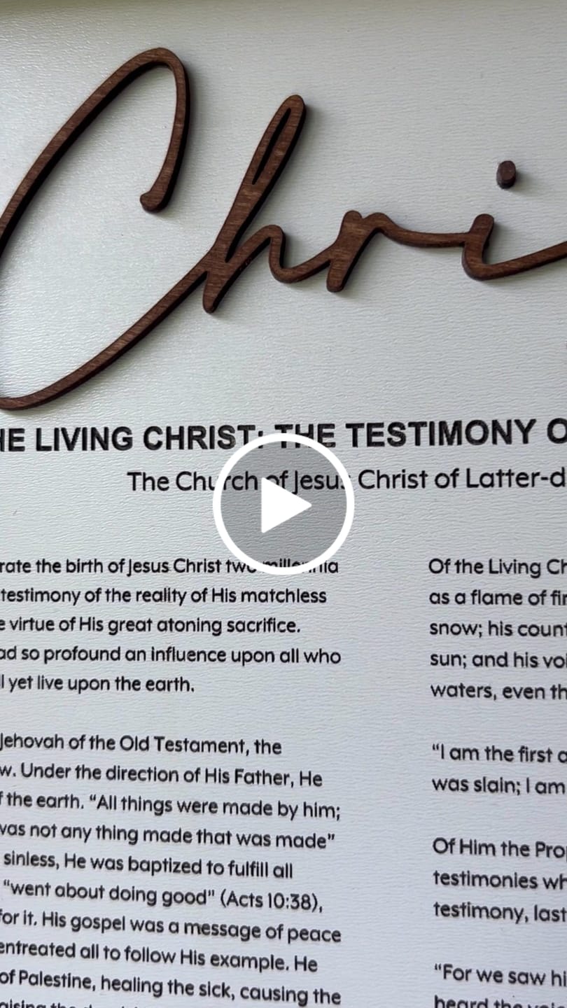 Customer video review of The Living Christ: A Testimony of the Apostles | Framed Proclamation Sign with Multi-layered Scenes