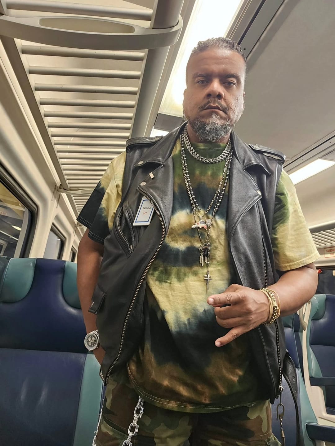 Customer photo review of Camo Swirl Tie Dye T Shirt