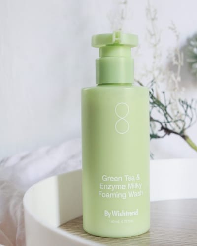 Customer photo review of Green Tea (Matcha) & Enzyme Milky Foaming Wash