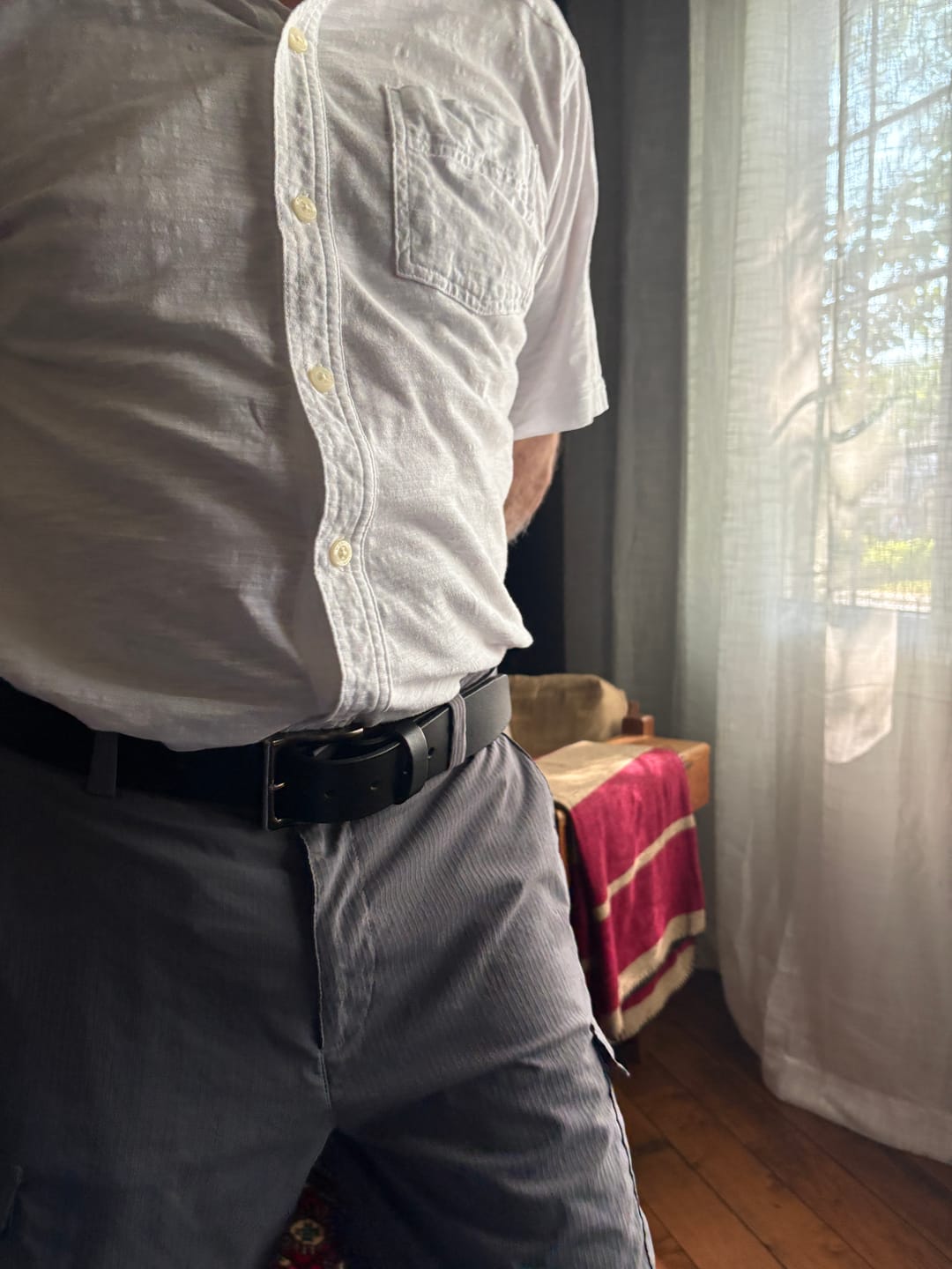 Customer photo review of The Long Haul Belt - Classic Cognac 100% Real Leather Belt