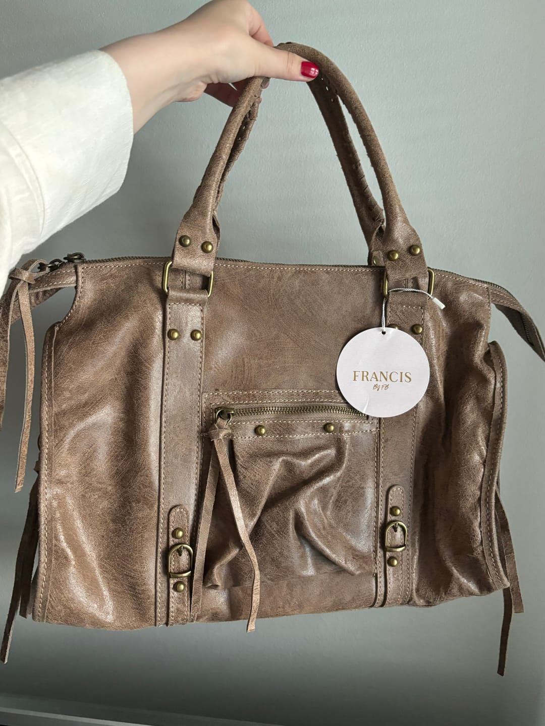 Customer photo review of It girl bag teddy brown