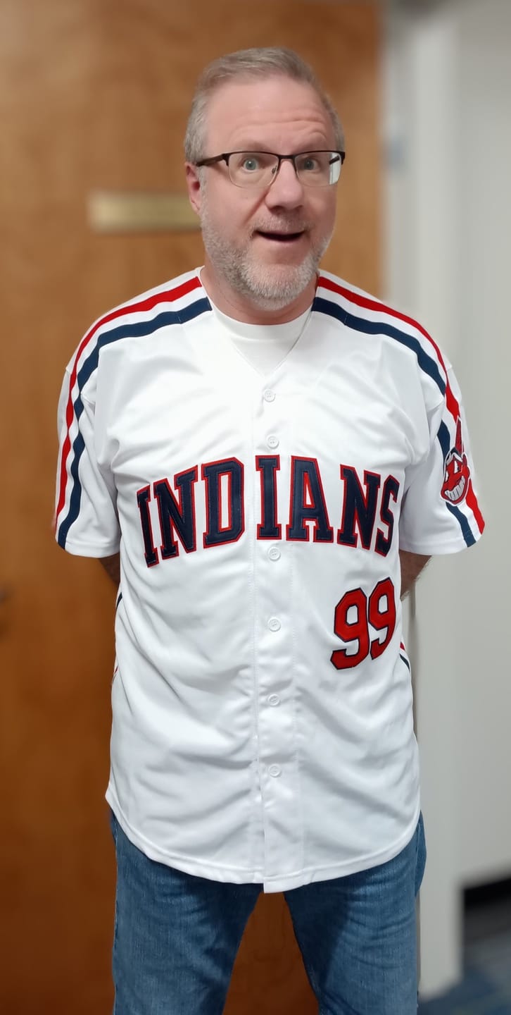 Customer photo review of Ricky Vaughn Wild Thing Indians Baseball Jersey
