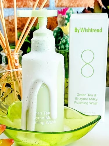 Customer photo review of Green Tea (Matcha) & Enzyme Milky Foaming Wash