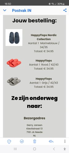 Customer photo review of HappyFlops