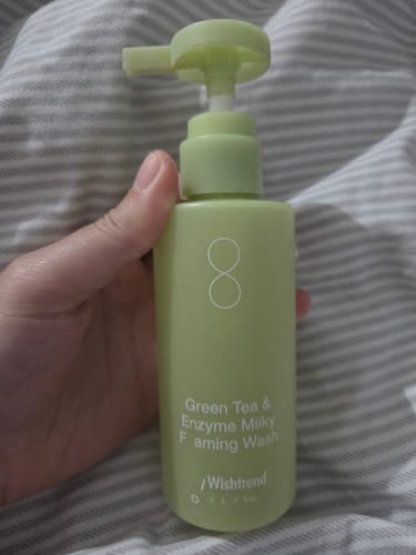 Customer photo review of Green Tea (Matcha) & Enzyme Milky Foaming Wash