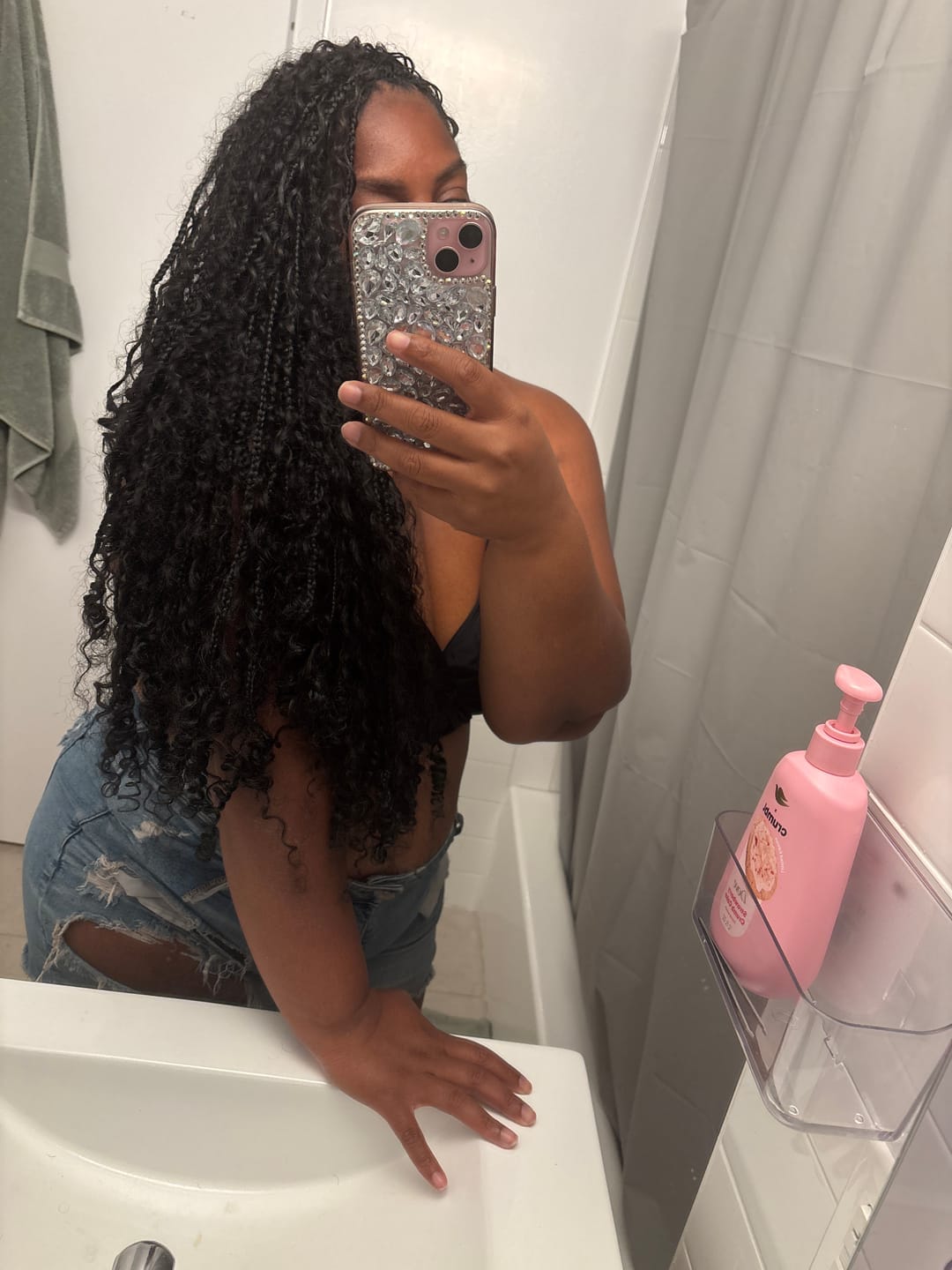 Customer photo review of Spiral Curl Bulk Hair Extensions for Braiding