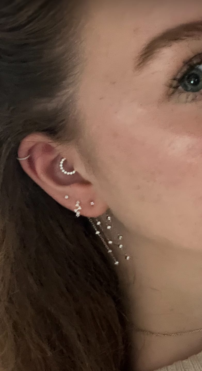 Customer photo review of HELIOS Eternity Daith Hoop