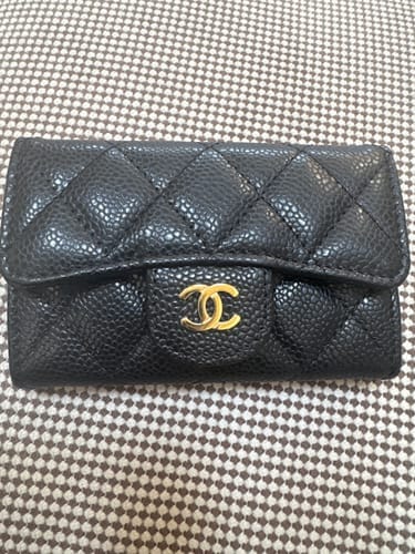 Customer photo review of cc small wallet 11cm black caviar silver hardware