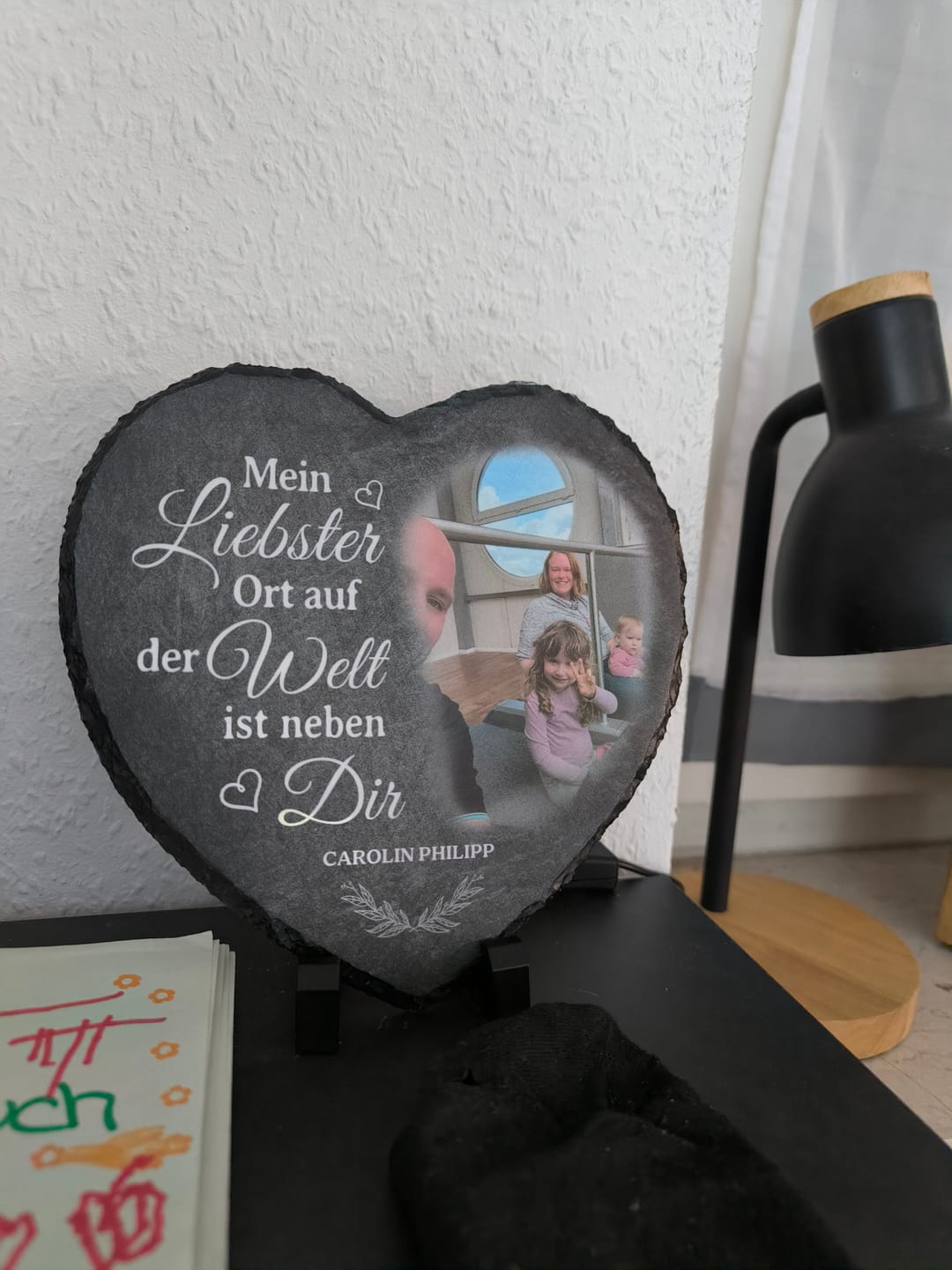 Customer photo review of Neben dir - Paar-Schieferherz