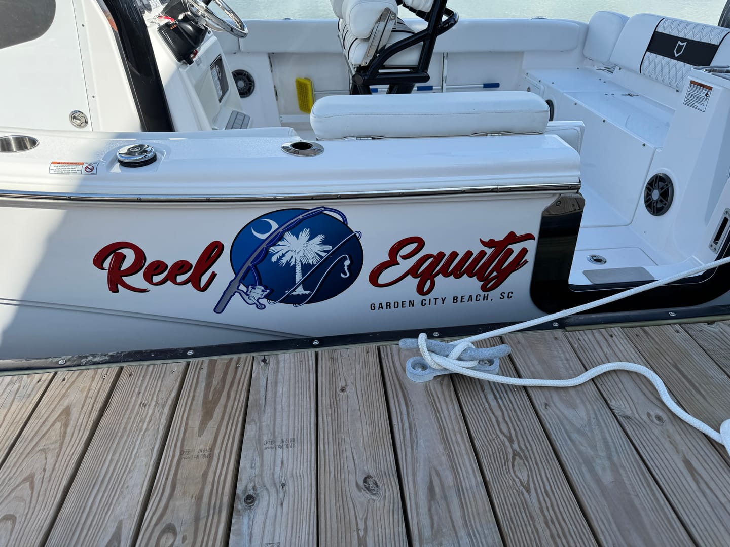 Customer photo review of Boat Logo Decal