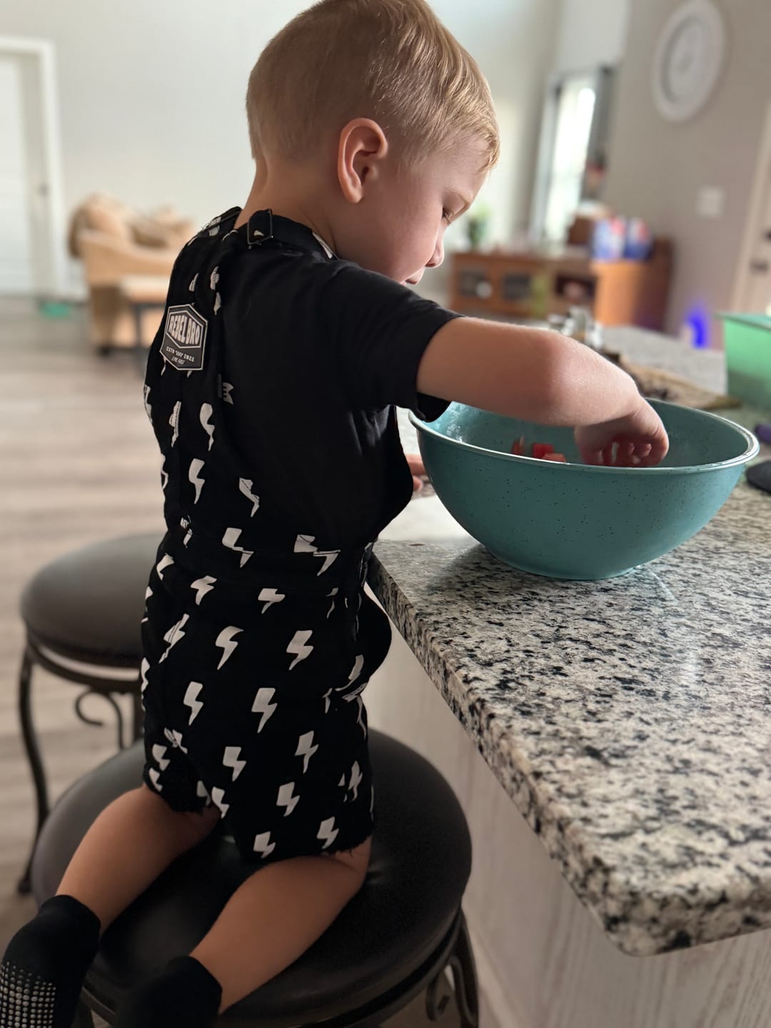 Customer photo review of Cut Off Overalls in Jagger