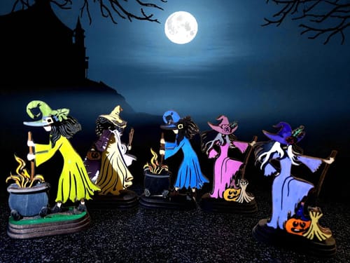 Customer photo review of Halloween standing table decoration 9 bundle laser cut svg file