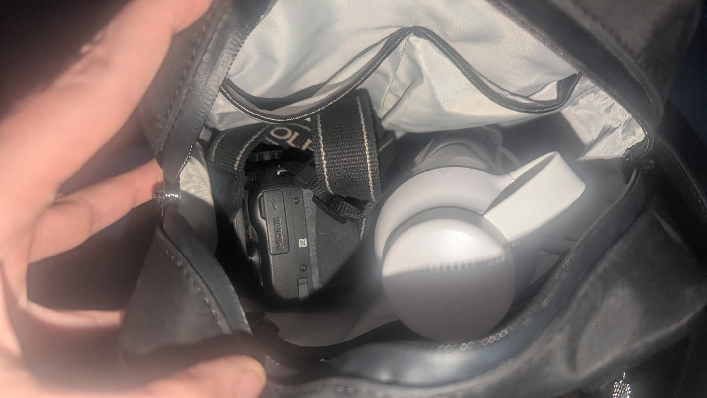 Customer photo review of Carmel Convertible Backpack and Crossbody