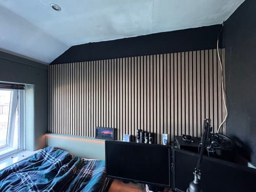 Customer photo review of Acoustic Slat Wall Panel - Walnut