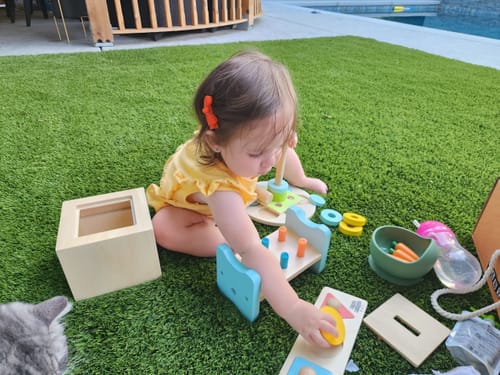 Customer photo review of Curated Monthly Baby Box