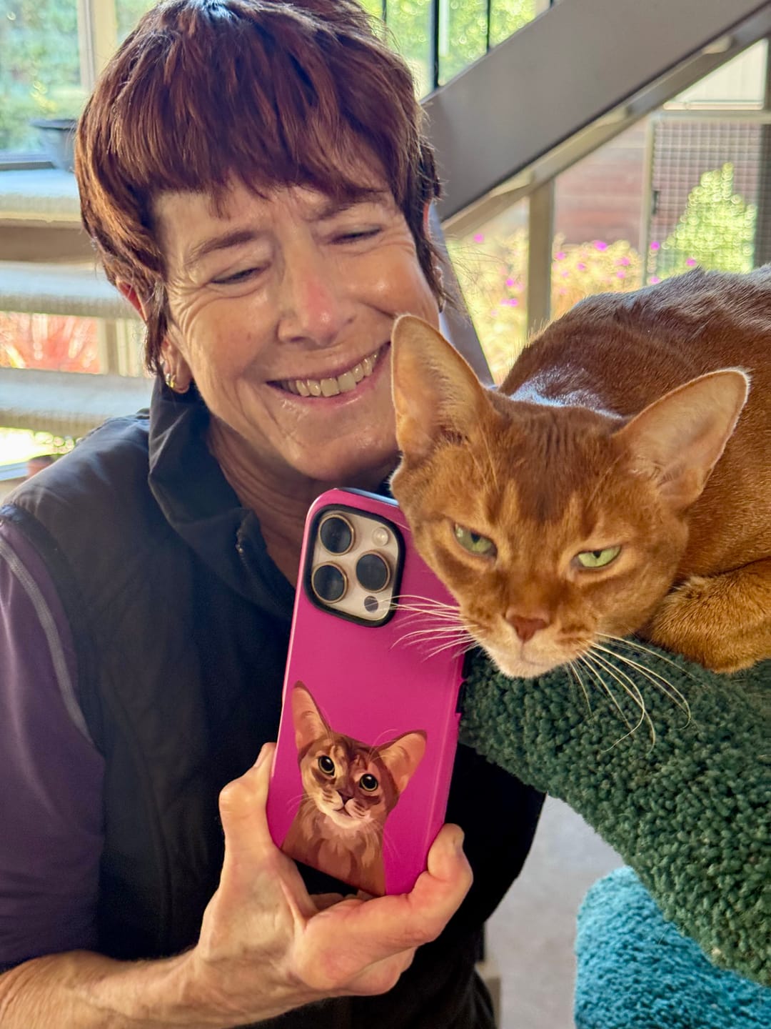 Customer photo review of Custom Pet Portrait iPhone Case