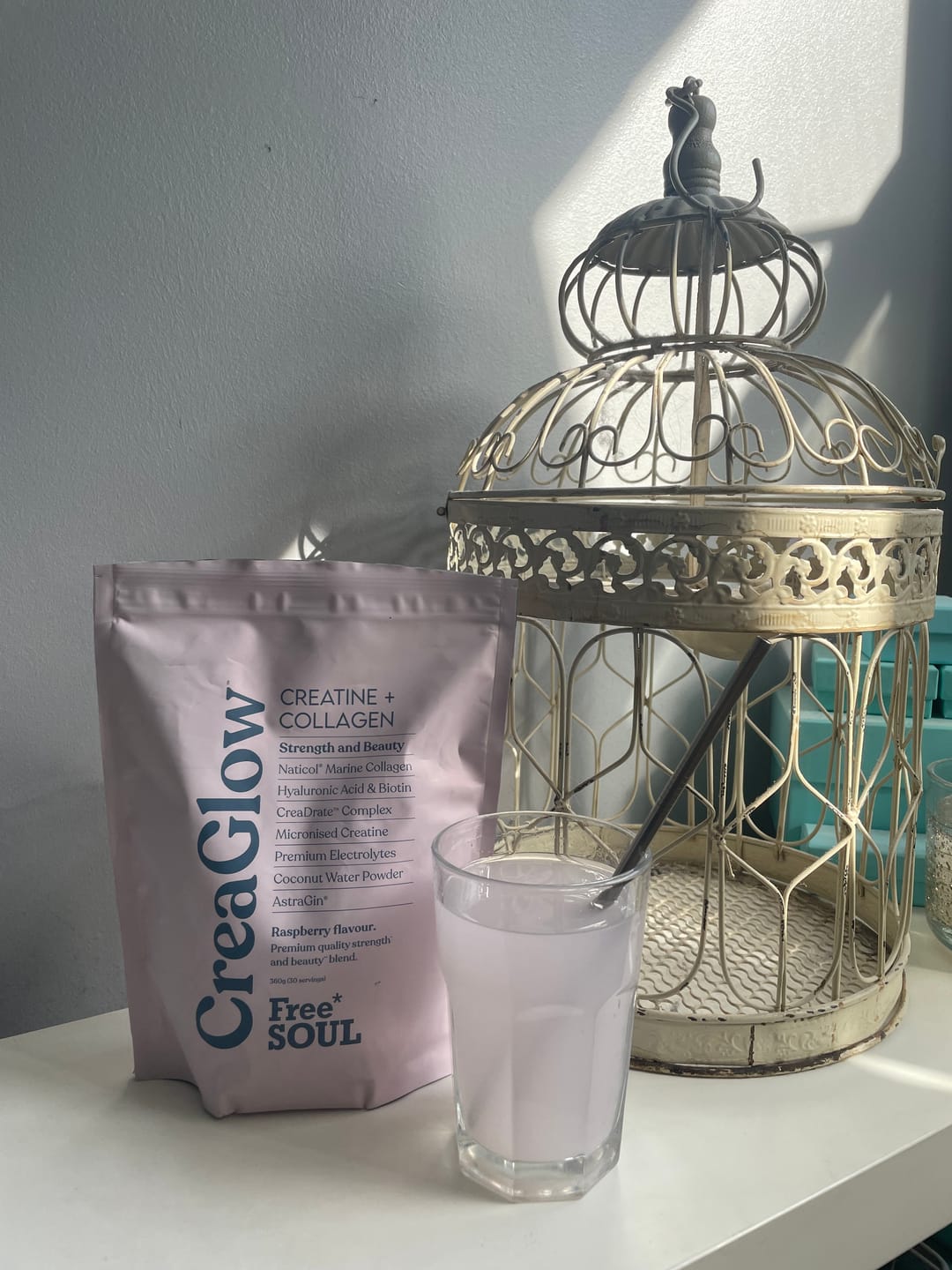 Customer photo review of CreaGlow: Creatine + Collagen Powder