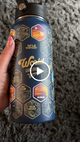 Customer video review of Let's Wander™ World Explorer Water Bottle + Stickers
