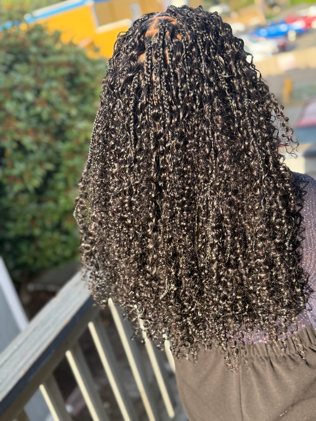 Customer photo review of Spiral Curl Bulk Hair Extensions for Braiding