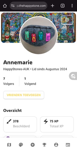 Customer photo review of QR Codes voor de Happy Stone App