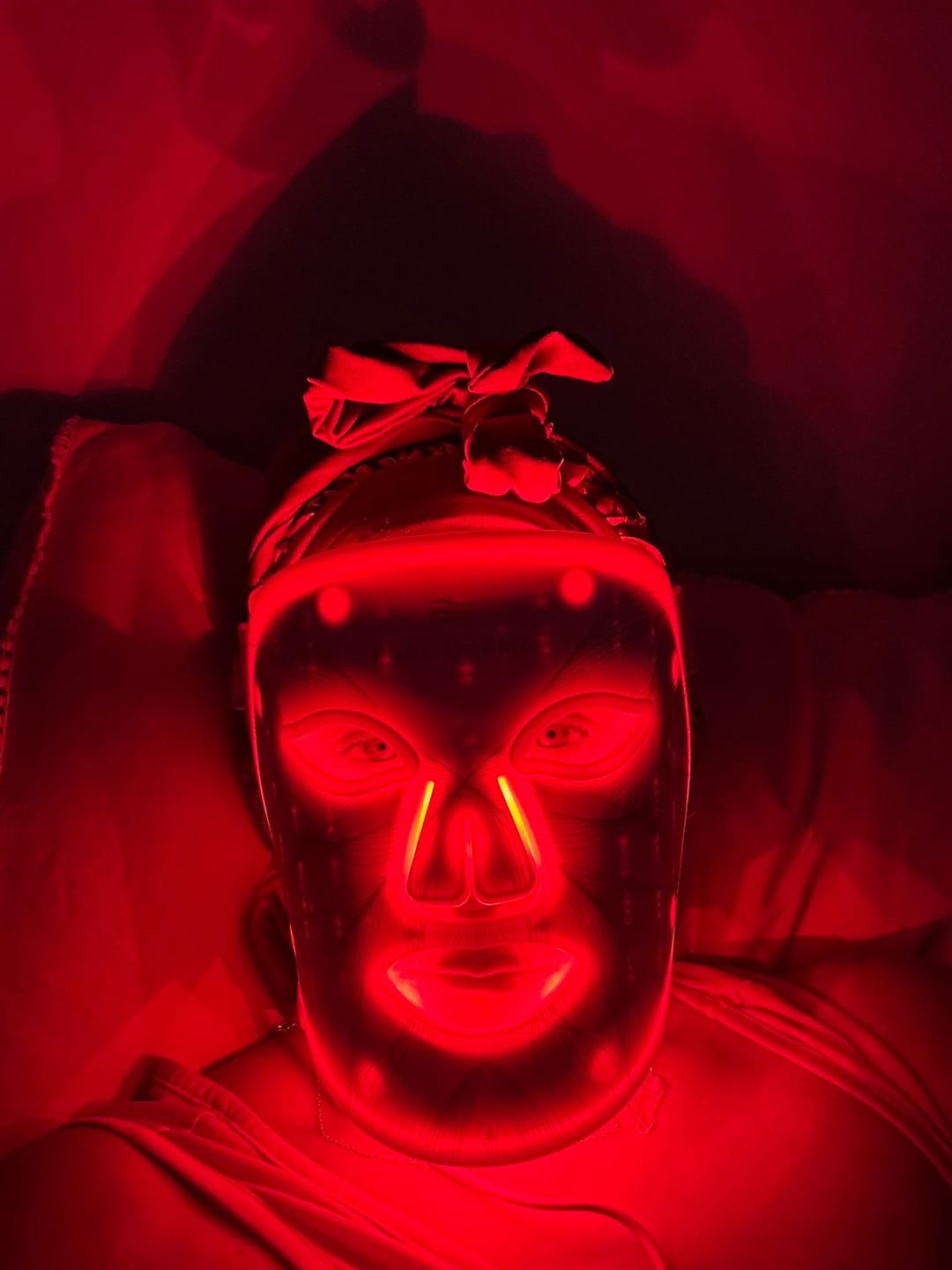 Customer photo review of LED Light Therapy Face Mask