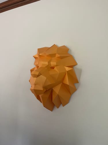 Customer photo review of Lion Head Wall Art Decor