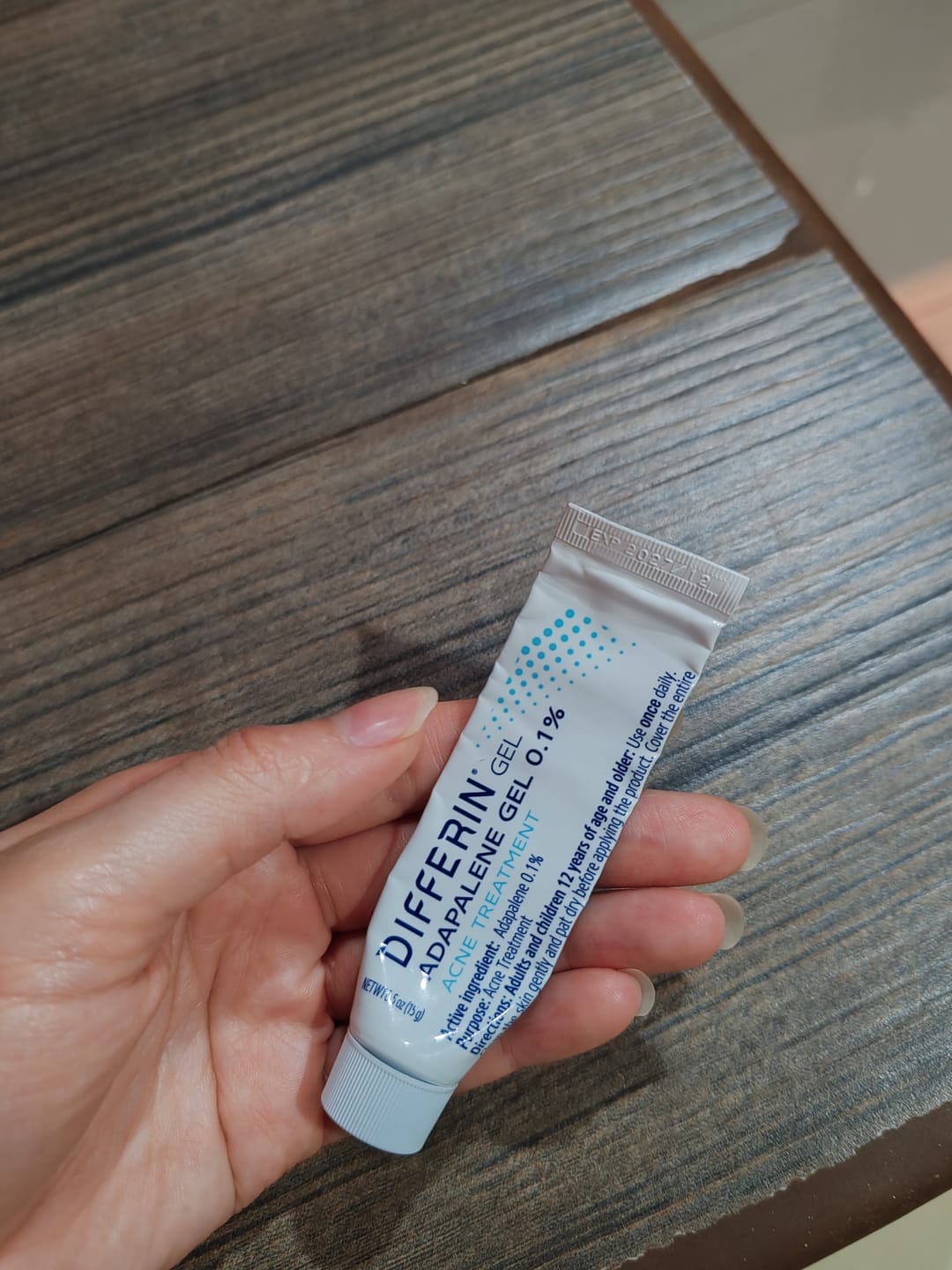 Customer photo review of Differin Gel Adapalene Gel 0.1% Acne Treatment