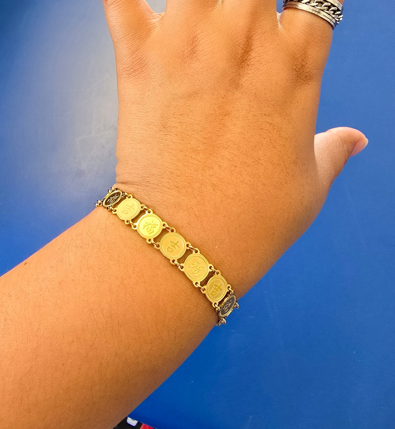 Customer photo review of Lucky Coin Bracelet