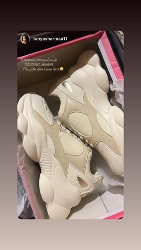 Customer photo review of Hamster London Bubble Cream Sneakers