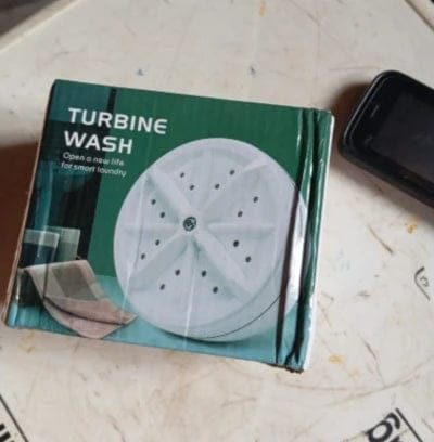 Customer photo review of Portable Turbine Ultrasonic Washing Machine - (IMPORTED)