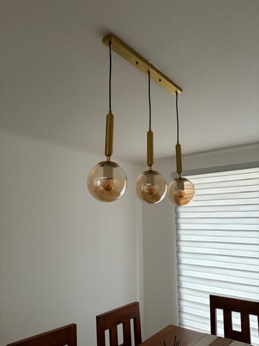 Customer photo review of Lampara Odele Triple Dorado
