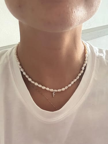 Customer photo review of Collana Chicco di riso