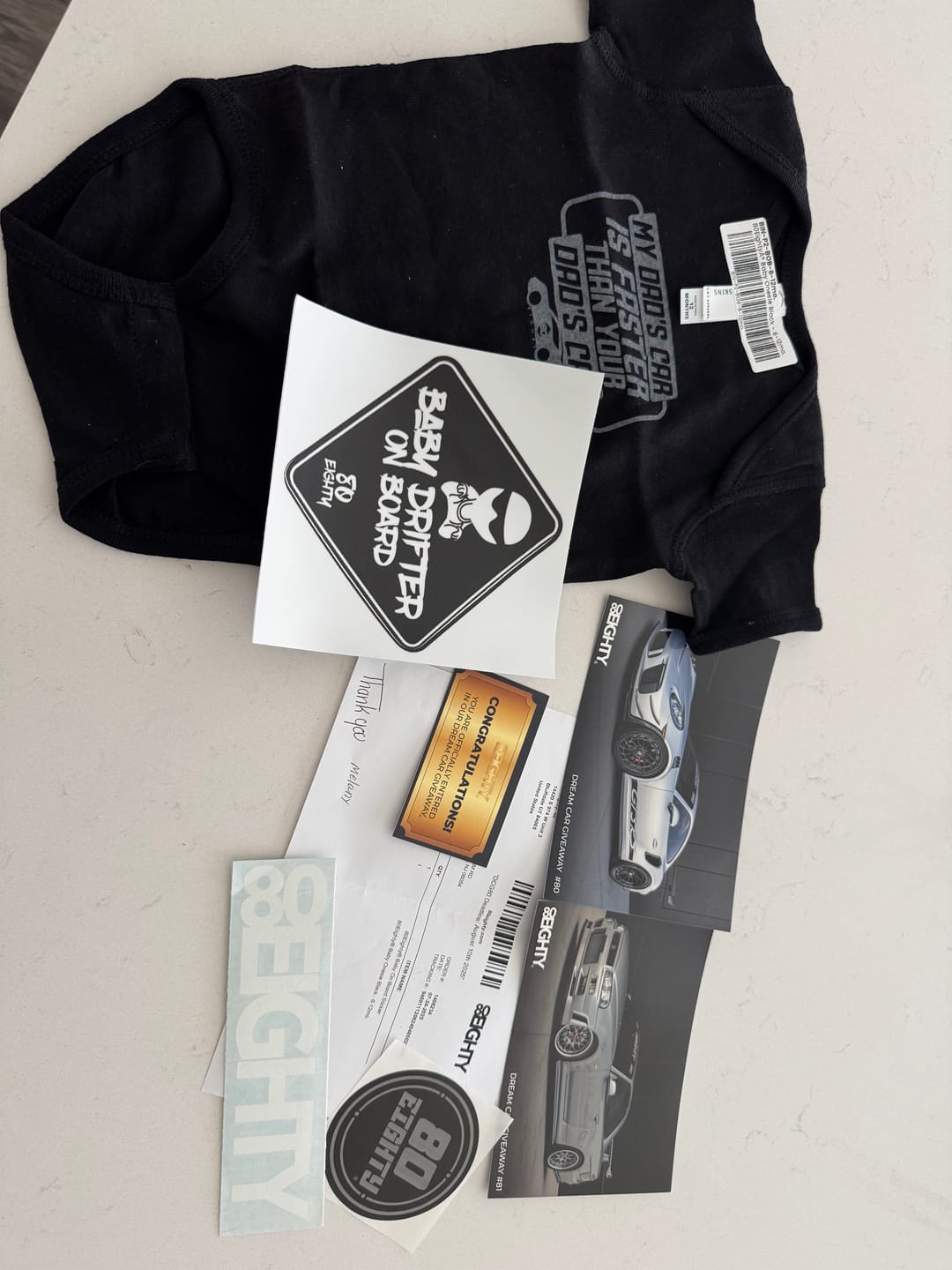 Customer photo review of 80Eighty® Baby On Board Sticker