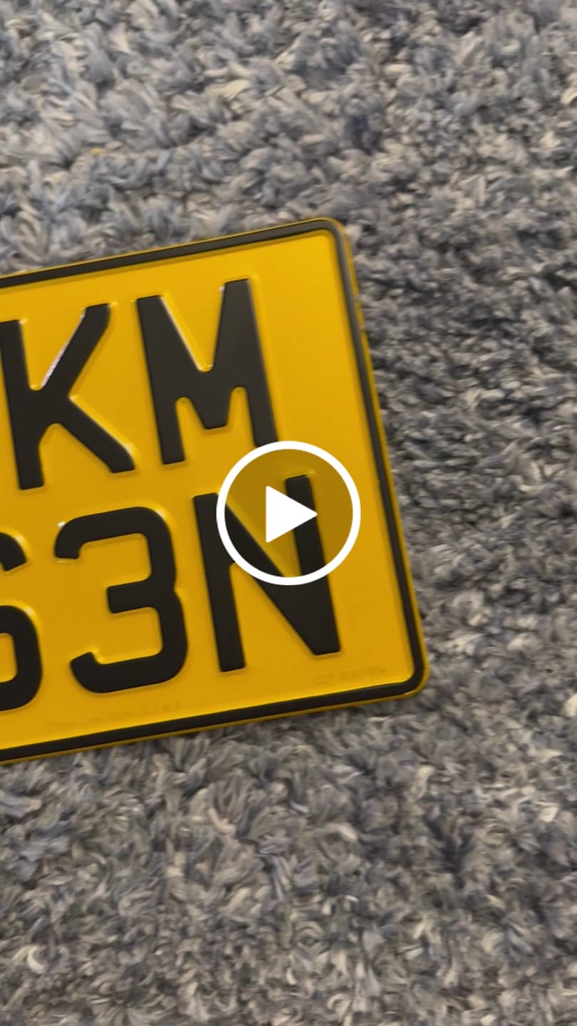 Customer video review of Metal Pressed Motorcycle Number Plate – 9 x 7 Inches