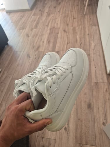 Customer photo review of ELEVATESHOES WHITE CASUAL