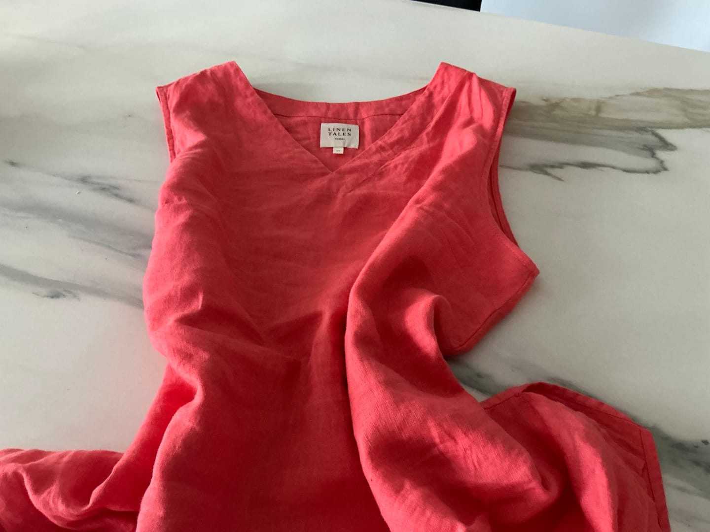Customer photo review of Leinen-Top Daffodil, Deep Sea Coral