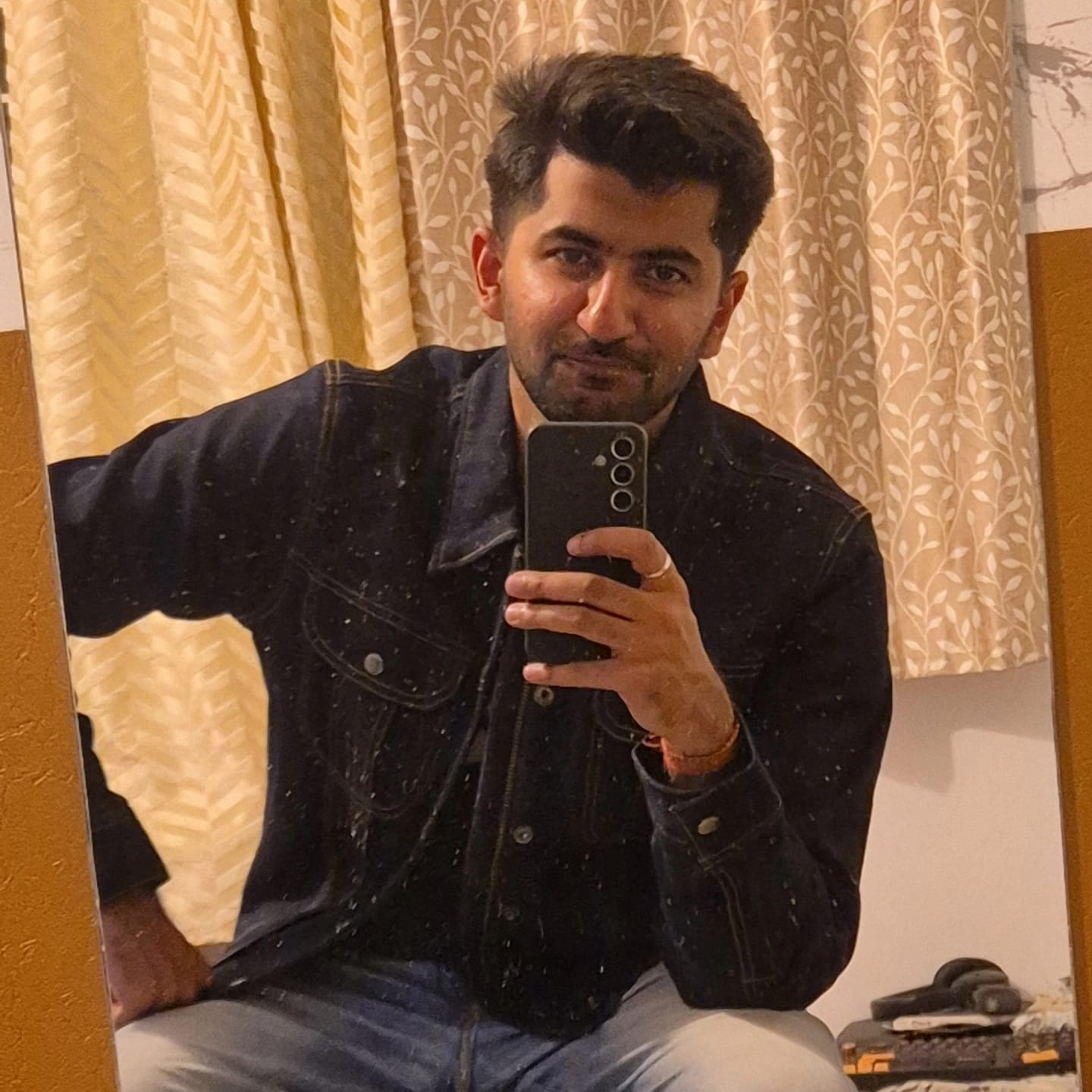 Customer photo review of zero: denim riding jacket