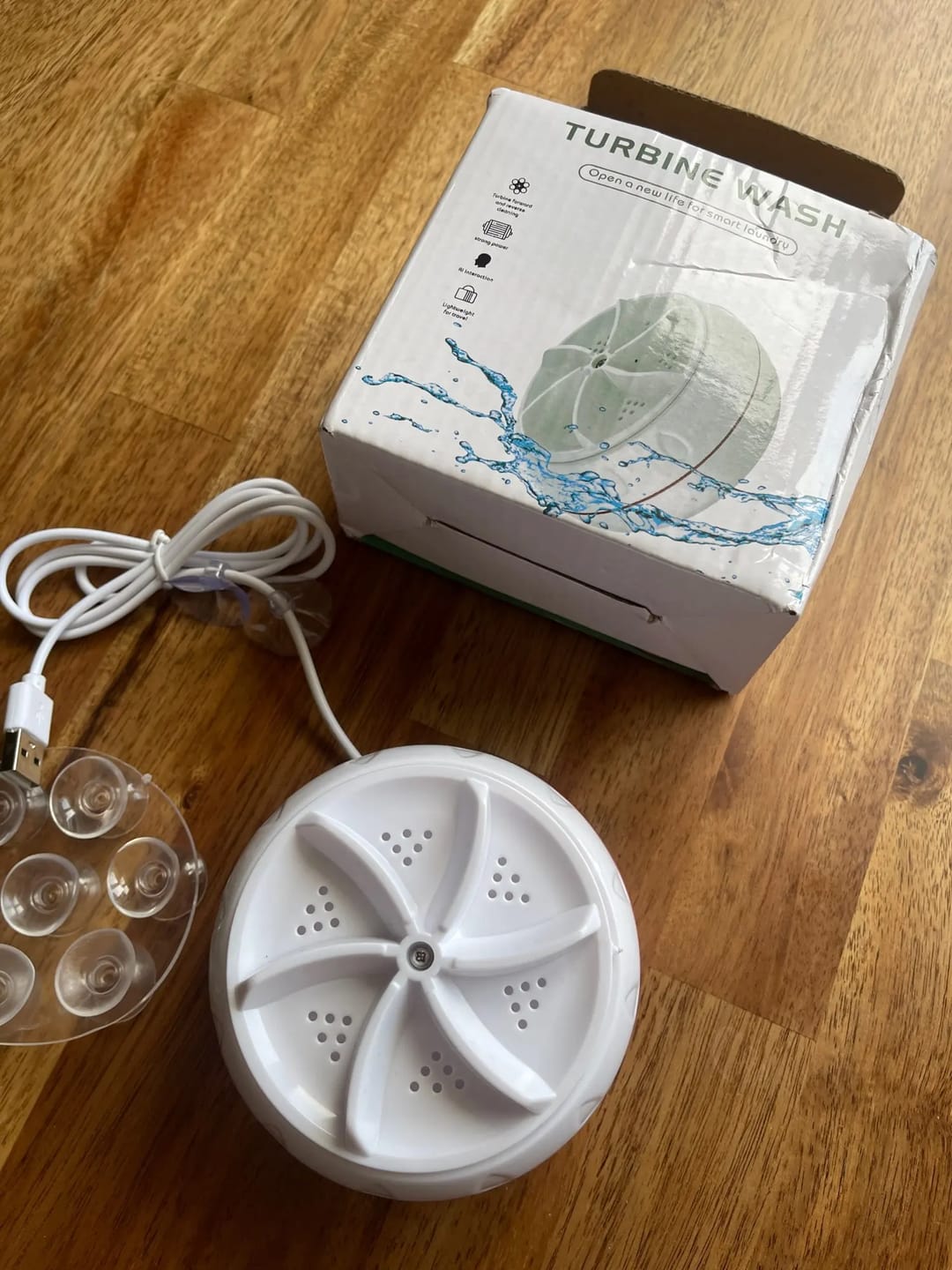 Customer photo review of Portable Turbine Ultrasonic Washing Machine - (IMPORTED)