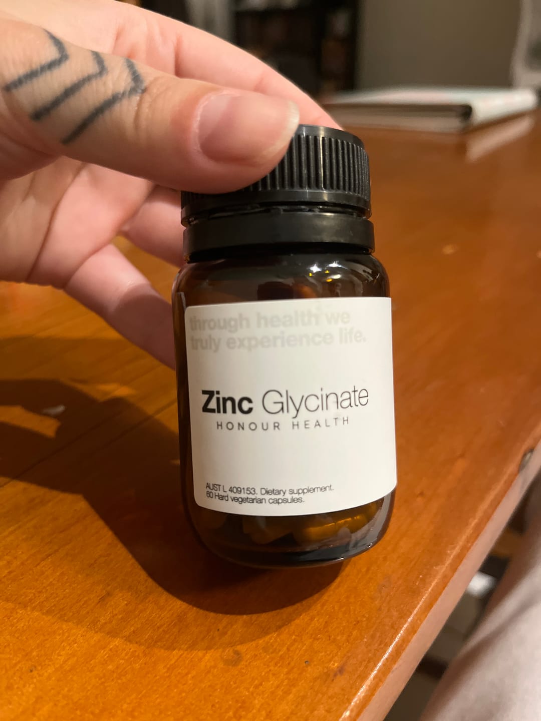 Customer photo review of Zinc Glycinate - 60 Capsules