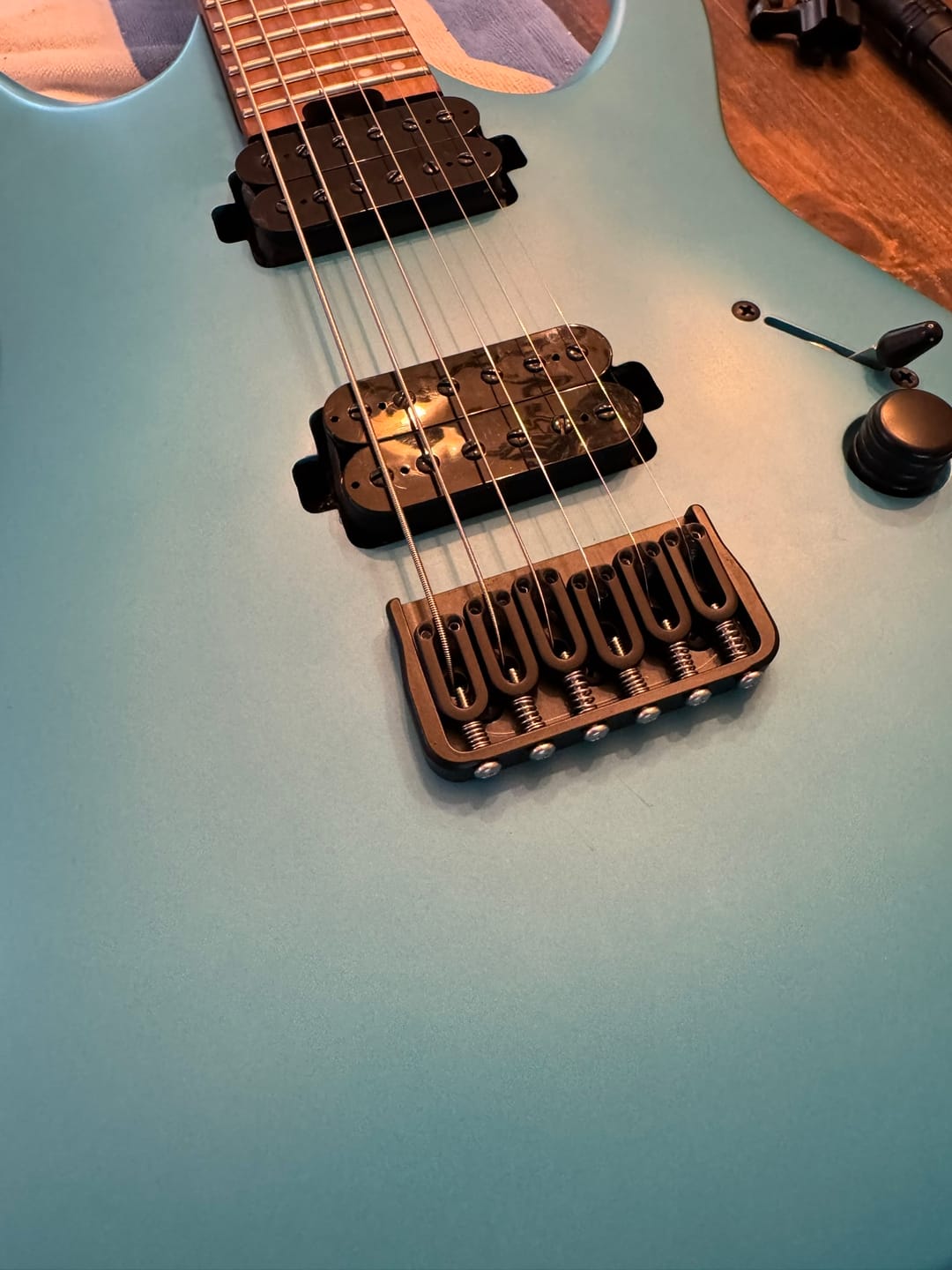 Customer photo review of 6 String Fixed Guitar Bridge
