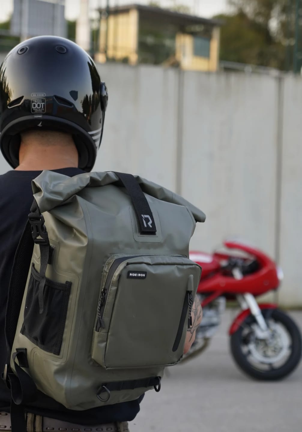 Customer photo review of RIDEIRON Casual Waterproof Motorcycle Backpack | MB8007