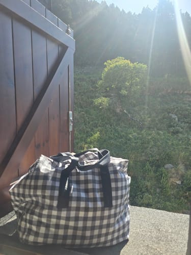 Customer photo review of Pack completo - bolsa XL, bolsa L y neceser - Vichy/Negro