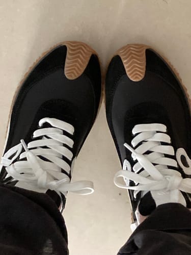 Customer photo review of Loewe Flow Runner Sneaker Black White